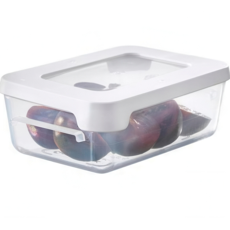 Lunch box, 0.3 L, SMARTSTORE SNACK, 12,5 x 9,5 x H4,5 cm, Clear / White in the group Storage / Kitchen storage / Food containers / Plastic lunch boxes at SmartaSaker.se (42168)