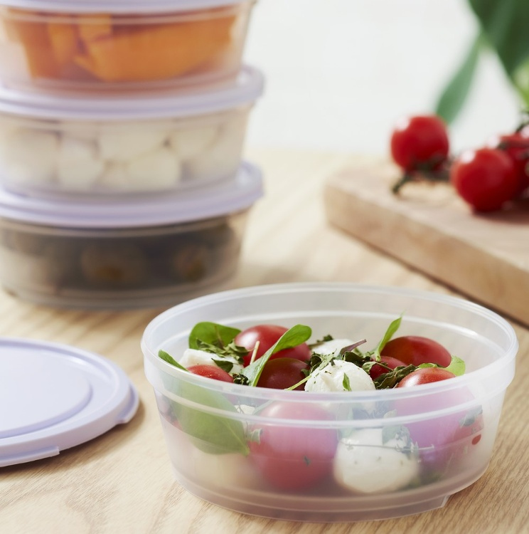 Food storage Round, 0,3 L, SMARTSTORE FRESH, Transparent / Purple in the group Storage / Kitchen storage / Food containers / Plastic at SmartaSaker.se (42174)