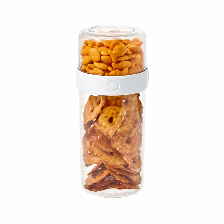 Container, iD FRESH STACK N\' SNACK LARGE, Ø 9,5 x H 21cm, Clear / White in the group Storage / Kitchen storage / Food containers / SmartStore food containers at SmartaSaker.se (42186)