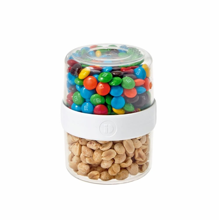 Container, iD FRESH STACK N\' SNACK SMALL, Ø 9,5 x H 12 cm, Clear / White in the group Storage / Kitchen storage / Food containers / SmartStore food containers at SmartaSaker.se (42187)