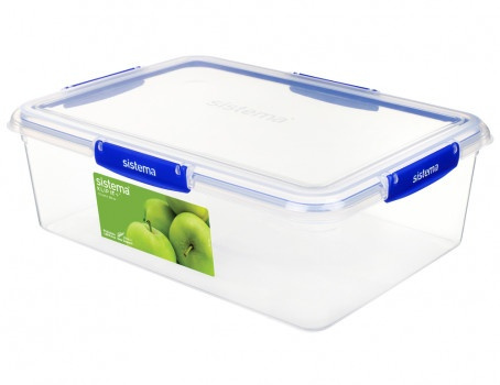 Container, XXL , 7,5 L, KLIP IT PLUS RECTANGLE, 35,7 x 26 x H 11,7 cm, Clear / Blue in the group Storage / Kitchen storage / Storage bins and jars at SmartaSaker.se (42194)