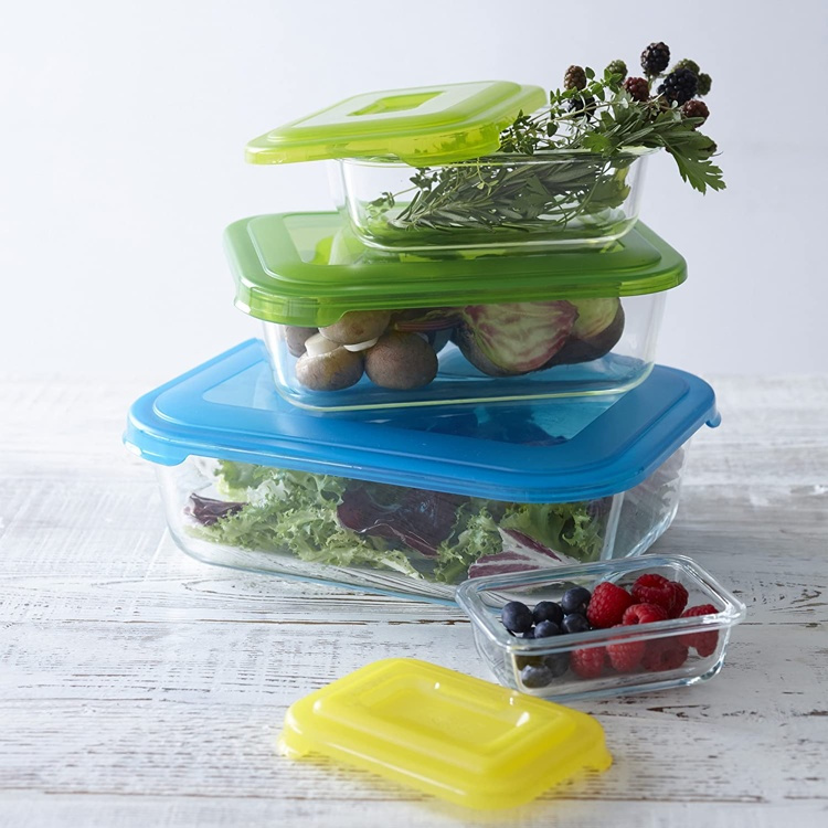 Lunch boxes, Set with 4, NEST GLASS CONTAINERS, Large, Joseph Joseph, Assorted in the group Storage / Kitchen storage at SmartaSaker.se (42200)