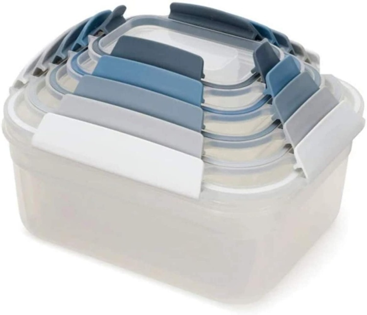 Food Containers, Set with 5, NEST LOCK, Joseph Joseph, Sky Blue in the group Storage / Kitchen storage / Food containers at SmartaSaker.se (42207)