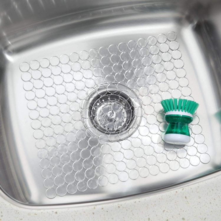 Sink Mat, CRYSTAL SQUARE SINK MAT, 27 x 31 cm, Clear in the group Storage / Kitchen storage / Dish racks and sink accessories at SmartaSaker.se (42212)
