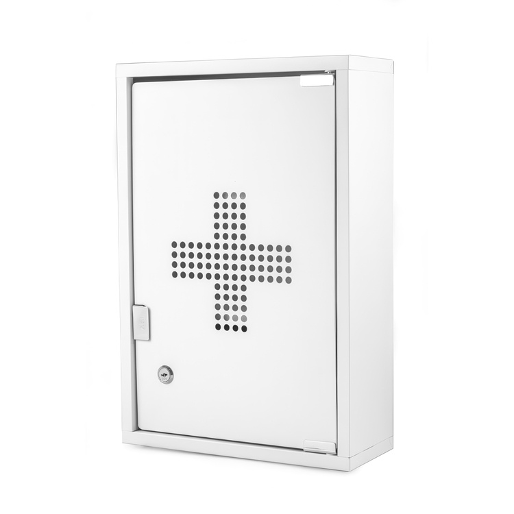 Medicine cabinet in metal, lockable, CURE, 30 x 12 x H 45 cm, White in the group Storage at SmartaSaker.se (42220)