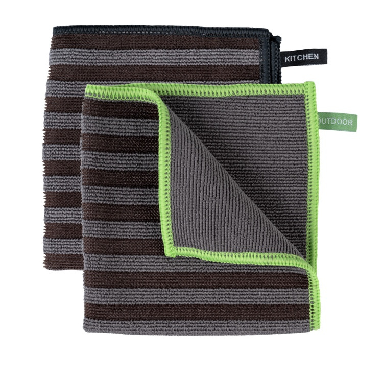 Microfiber cloths for coarse dirt, Set of 2, OUTDOOR, 30 x 30 cm, Black in the group Storage / Cleaning and waste sorting / Cloths and brushes at SmartaSaker.se (42228)