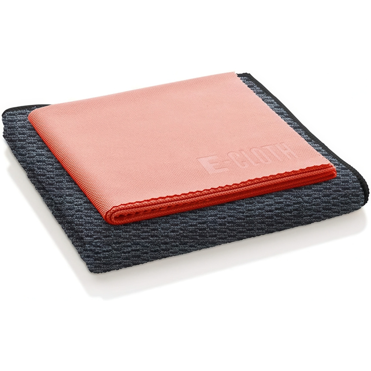 Microfibre Cloths, Set of 2, GRANITE & STONE, Black / Orange in the group Storage / Cleaning and waste sorting / Cloths and brushes at SmartaSaker.se (42233)