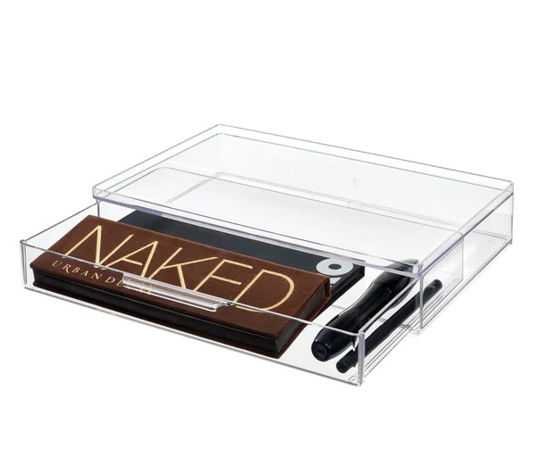 Drawer, Large Shallow, THE HOME EDIT ALL-PURPOSE DRAWER , 26,7 x 17,8 x H 5,1 cm, Clear in the group Storage / Bathroom storage / Makeup storage at SmartaSaker.se (42258)