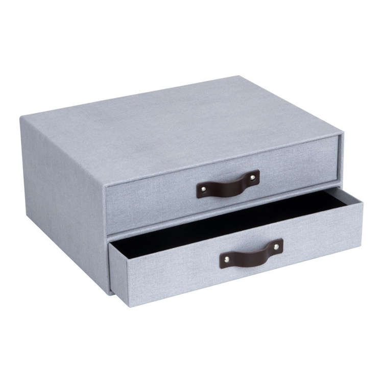 Two drawer box storage, BIGSO BIRGER CANVAS, 33 x 25,5 x H 14,5 cm in the group Storage / Storage boxes / BigSo storage boxes at SmartaSaker.se (42261)