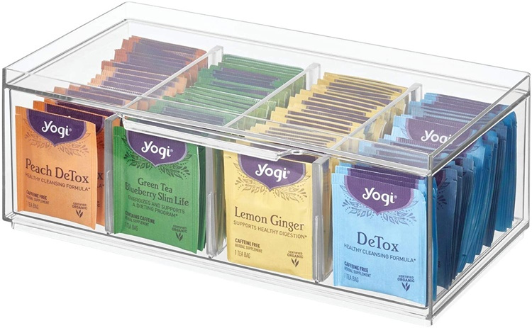 Drawer Box for Tea Bags, CRISP TEA ORGANIZER, 32 x 16 x H11,5cm, Transparent in the group Storage / Kitchen storage / Storage bins and jars at SmartaSaker.se (42269)