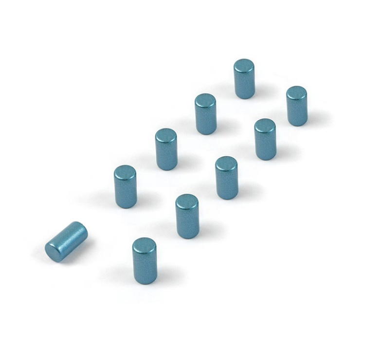 Magnets, Mini, Strong, Set of 10, MAGNUM, Ø 0,4 cm x 0,7 cm, Silver Blue in the group Storage / Magnets and adhesives / Strong magnets at SmartaSaker.se (42277)