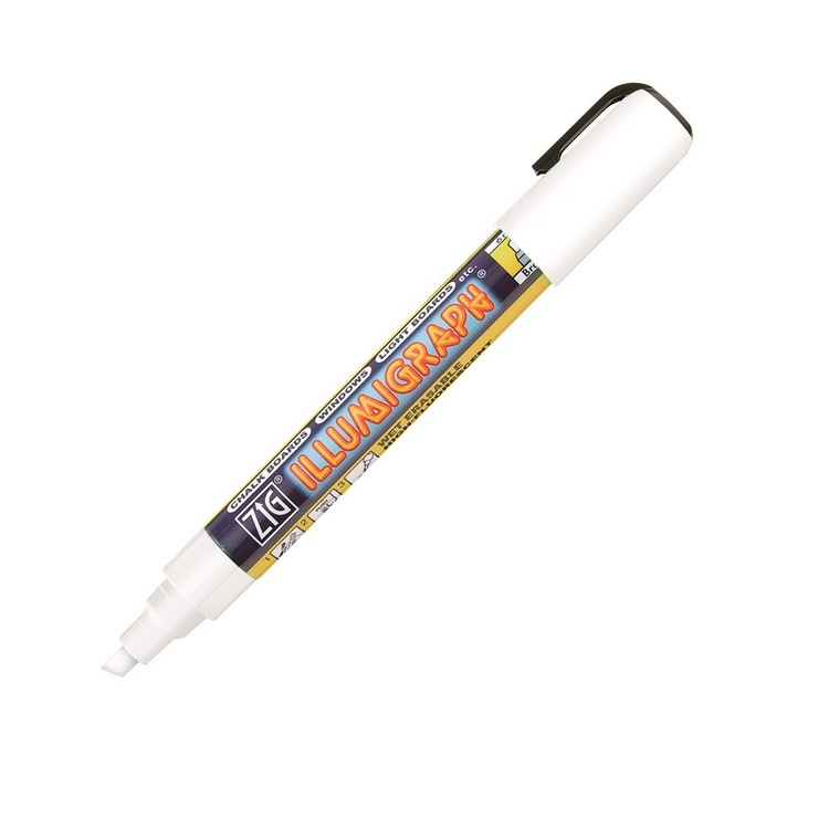 Marker, ZIG CHALK MARKER ILLUMIGRAPH, 6 mm, White in the group Storage / Office supplies at SmartaSaker.se (42295)