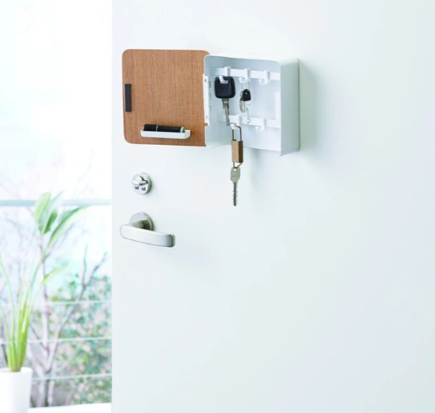 Key Cabinet, Magnetic, RIN SQUARE, Yamazaki, 16 x 16 cm, White / Nature in the group Storage / Hallway storage / Key cabinets at SmartaSaker.se (42312)