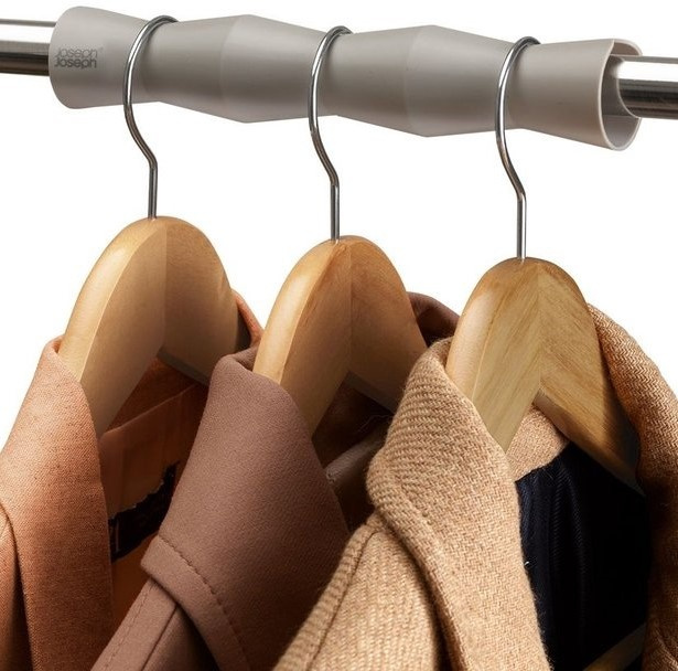 Organise your wardrobe, Set of 2, ORDERLY WIDE RAIL SPACER, Joseph Joseph, Grey in the group Storage / Wardrobe storage / Hangers and hooks at SmartaSaker.se (42317)