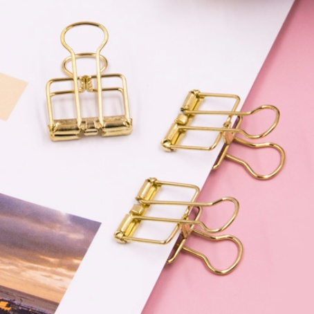Foldback, Set of 15, WIRE CLIPS SMALL, 19mm , gold in the group Storage / Office supplies at SmartaSaker.se (42354)