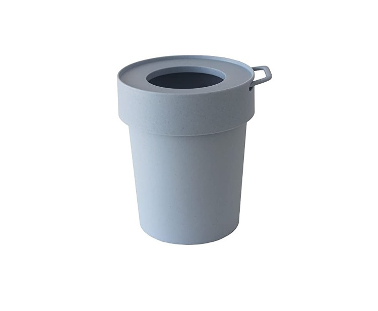 Trash can with lid and hook, TAPTRASH SMALL, 5L, Blue-grey in the group Storage / Bathroom storage / Waste bins at SmartaSaker.se (42380)