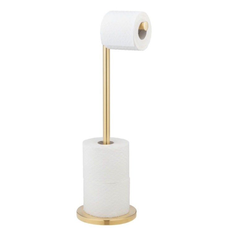 Space-saving toilet paper holder, TWO IN ONE, H 55 cm, Gold in the group Storage / Bathroom storage at SmartaSaker.se (42425)