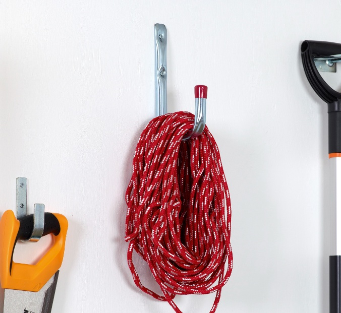 Utility hook, wall mounted, 22 cm, HABO 8501, Metal / Red in the group Storage / Storage room and garage / Utensil holders at SmartaSaker.se (42463)