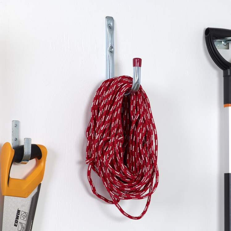 Utility hook, wall mounted, 8, cm, HABO 8504, Metal in the group Storage / Storage room and garage / Utensil holders at SmartaSaker.se (42465)