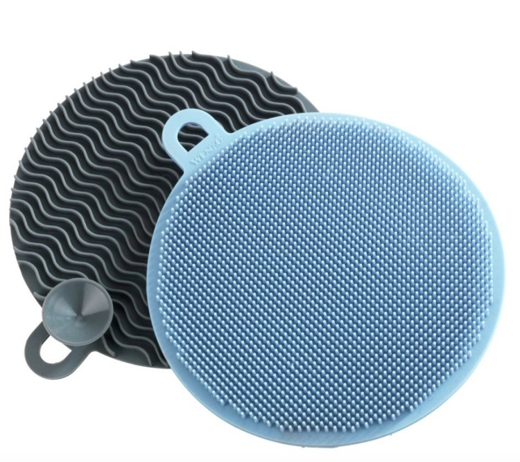Silicone Sponges, Soft, Set of 2, SPÜL-SCHWAM, Ø 12, Grey / Blue in the group Storage / Cleaning and waste sorting / Cloths and brushes at SmartaSaker.se (42495)