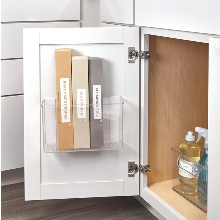 Adhesive Wall Container, LARGE RPET AFFIXX BIN, 28 x 9 x H 16 cm, Transparent in the group Storage / Storage boxes / Mini organizers / Shelves at SmartaSaker.se (42511)