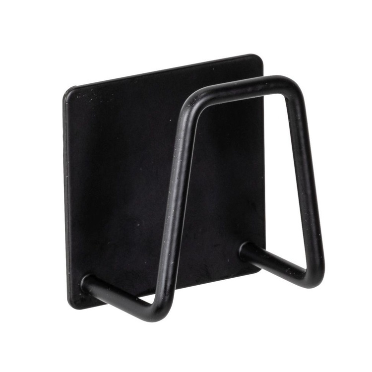 Self-adhesive metallic holder, UNIVERSAL HOOK, 5 x 5 cm, Black in the group Storage / Bathroom storage at SmartaSaker.se (42536)