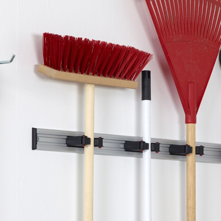 Tool Bar with 3 Rubber Grips, TOOLFLEX, 50 cm, Aluminium / Black in the group Storage / Storage room and garage / Utensil holders at SmartaSaker.se (42541)