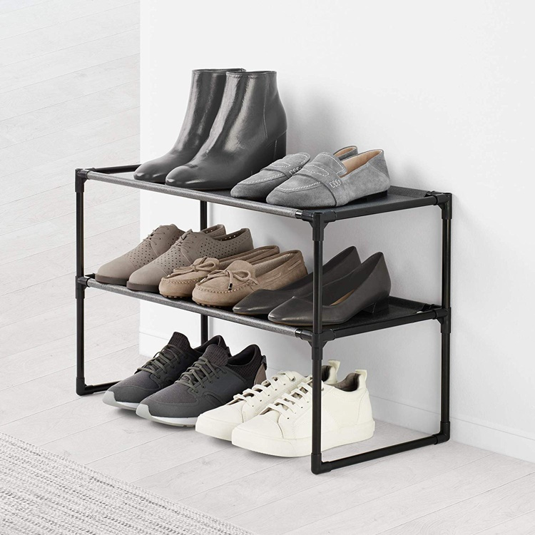 Shoe Rack for 9 pairs of shoes, ZAPATERO, 59 x 28 x H 38 cm, Black in the group Storage / Wardrobe storage / Shoe storage at SmartaSaker.se (42555)