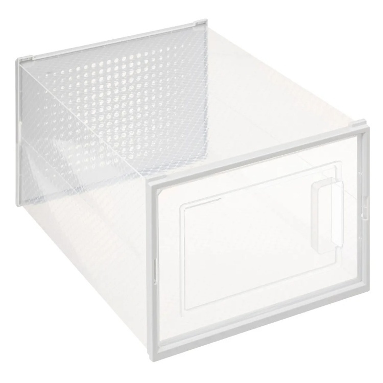 Shoe Box. Stackable, MEDIUM RANGE CHAUS BOX, 33,5 x 23,2 x H 14 cm, White / Transparent in the group Storage / Wardrobe storage / Shoe storage at SmartaSaker.se (42565)