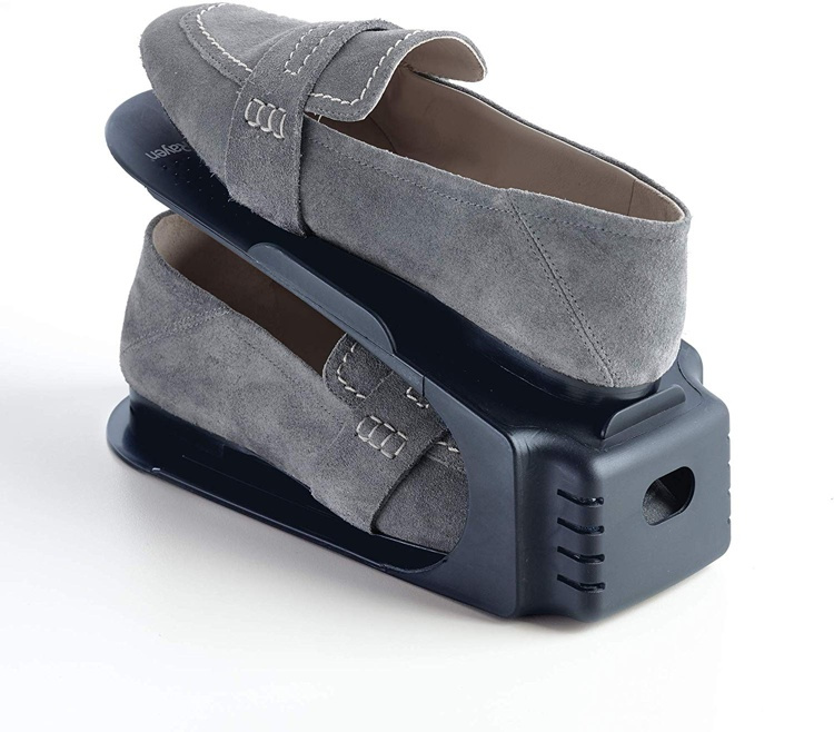 Shoe rack, Set of 3, Space-saving, SHOE ORGANIZER, Dark Grey in the group Storage / Wardrobe storage / Shoe storage at SmartaSaker.se (42584)