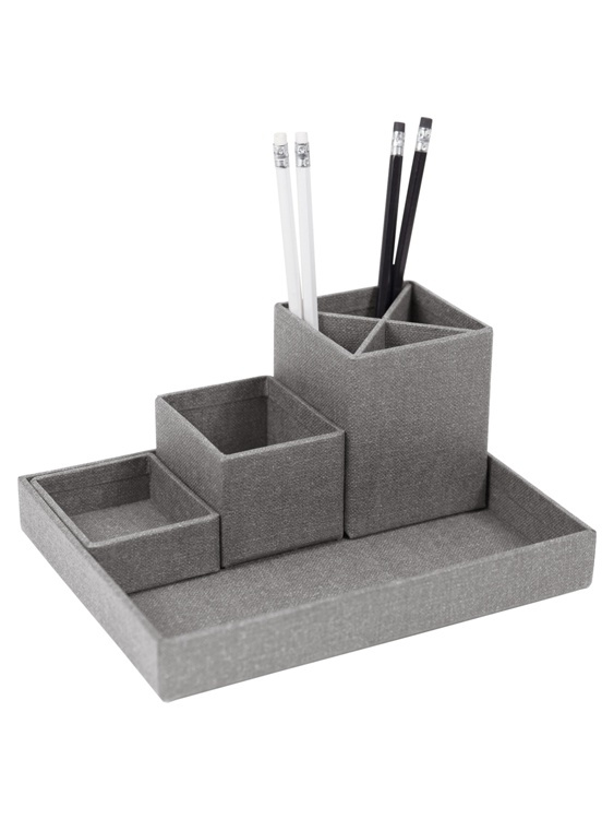 Desktop organizer, BIGSO LENA CANVAS, Grey in the group Storage / Office supplies at SmartaSaker.se (42595)