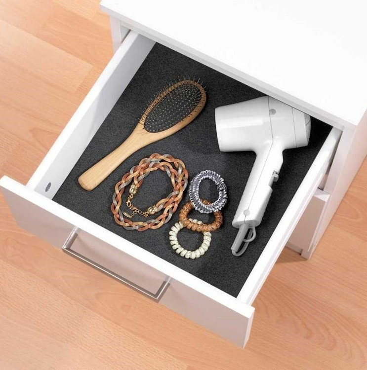 Shelf and Drawer Liner, SOFT FELT MAT, 72 x 54 cm, Dark Grey in the group Storage / Kitchen storage / Kitchen cabinet organizers at SmartaSaker.se (42609)
