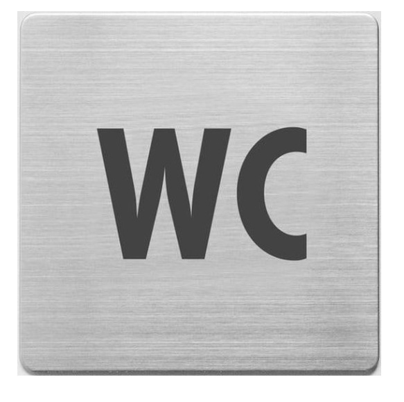 Sign, Self-adhesive, Pictogram, WC, 9 x 9 cm, Stainless steel in the group Storage / Magnets and adhesives / Signs and labels at SmartaSaker.se (42636)