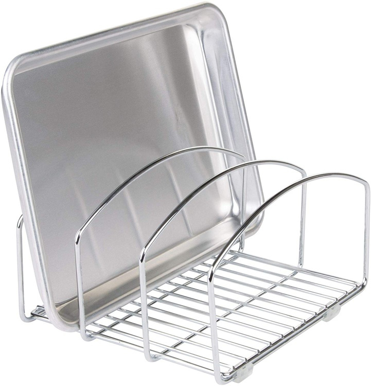 Cutting Boards and Baking Sheets Organizer, 3 Slots, CLASSICO, Chrome in the group Storage / Kitchen storage / Kitchen cabinet organizers at SmartaSaker.se (42643)