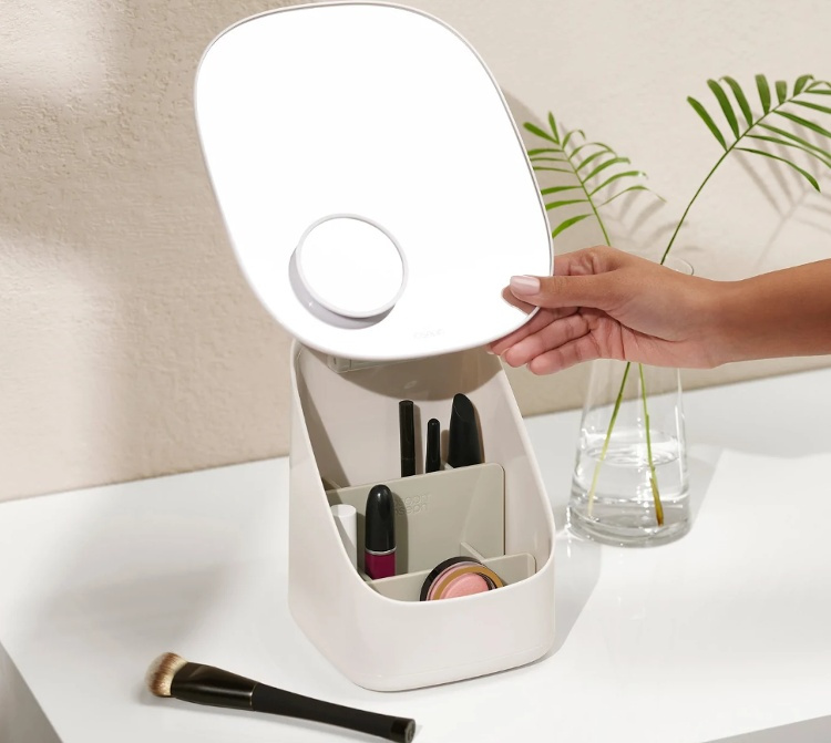 Mirror with Organizer, VIVA PEDESTAL COSMETIC ORGANISER, Joseph Joseph, Shell in the group Storage / Bathroom storage / Makeup storage at SmartaSaker.se (42656)