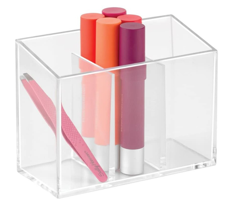 Divided caddy, COUNTER TOP ORGANISER, Transparent in the group Storage / Bathroom storage / Makeup storage at SmartaSaker.se (42667)