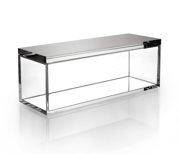 Jewellery Box, SILVER CHEST, 17,5 x 6 x H 7 cm, Clear / Silver in the group Storage / Bedroom storage / Jewelry storage at SmartaSaker.se (42688)