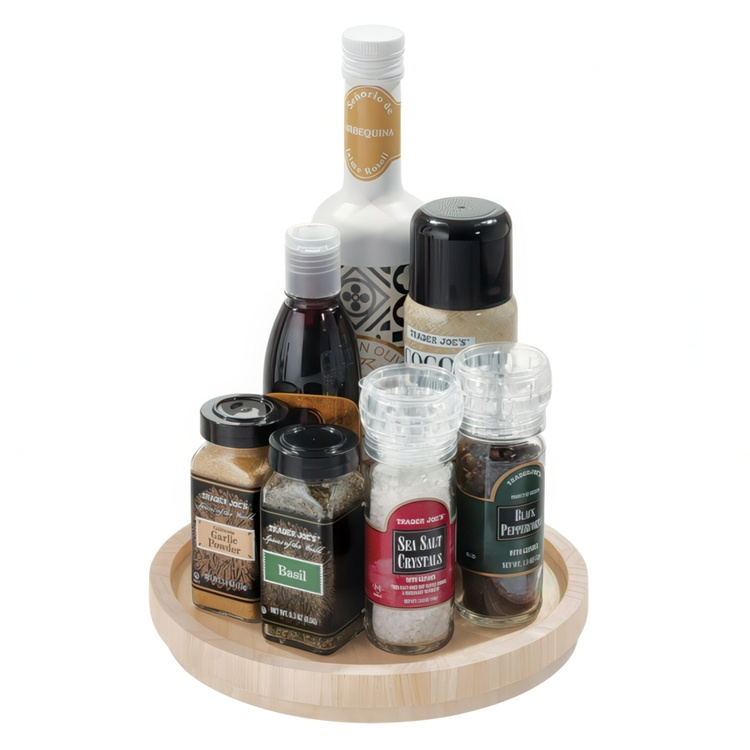 Lazy Suzan, THE HOME EDIT ECO WOOD TURNTABLE , Low, Ø 23 cm in the group Storage / Kitchen storage / Storage bins and jars at SmartaSaker.se (42721)