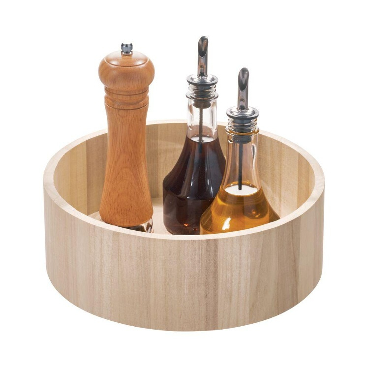 Lazy Suzan, PAULOWNIA ECO WOOD TALL TURNTABLE, Ø 26,7 cm, Natural in the group Storage / Kitchen storage / Storage bins and jars at SmartaSaker.se (42733)