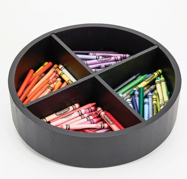 Turntable with dividers, THE HOME EDIT WOOD SERIES, Ø 30,5 cm, Onyx in the group Storage / Kitchen storage / Kitchen cabinet organizers / Spice racks at SmartaSaker.se (42740)