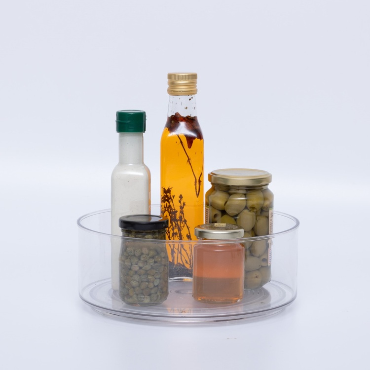 Lazy Susan Bin, PLATEU ROTATIF, Ø 23 cm, Transparent in the group Storage / Kitchen storage at SmartaSaker.se (42748)
