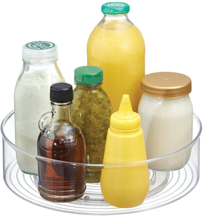 Revolving Fridge Bin, LAZY SUSAN, Ø 29,2 cm, Transparent in the group Storage / Kitchen storage / Kitchen cabinet organizers / Spice racks at SmartaSaker.se (42749)