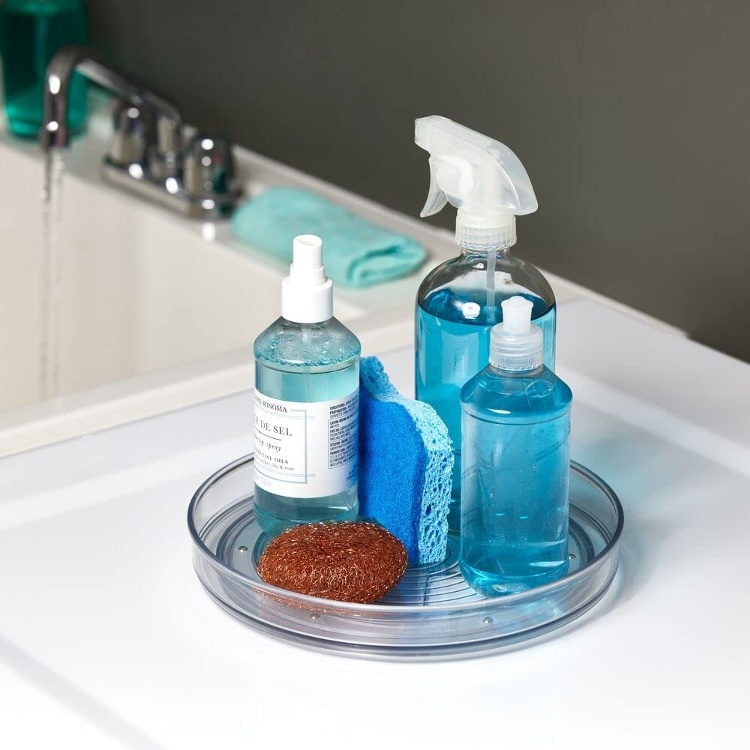 Kitchen Organiser, Small, RPET TURNTABLE, Low, Ø 23 cm, Transparent in the group Storage / Kitchen storage / Kitchen cabinet organizers / Spice racks at SmartaSaker.se (42750)