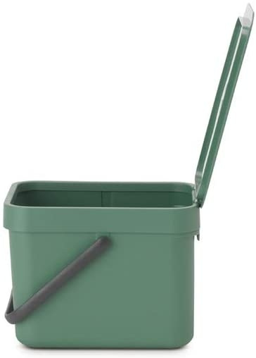 Bin for organic waste, BRABANTIA SORT & GO WASTE BIN, 6 L, Green in the group Storage / Cleaning and waste sorting / Waste sorting at SmartaSaker.se (42762)