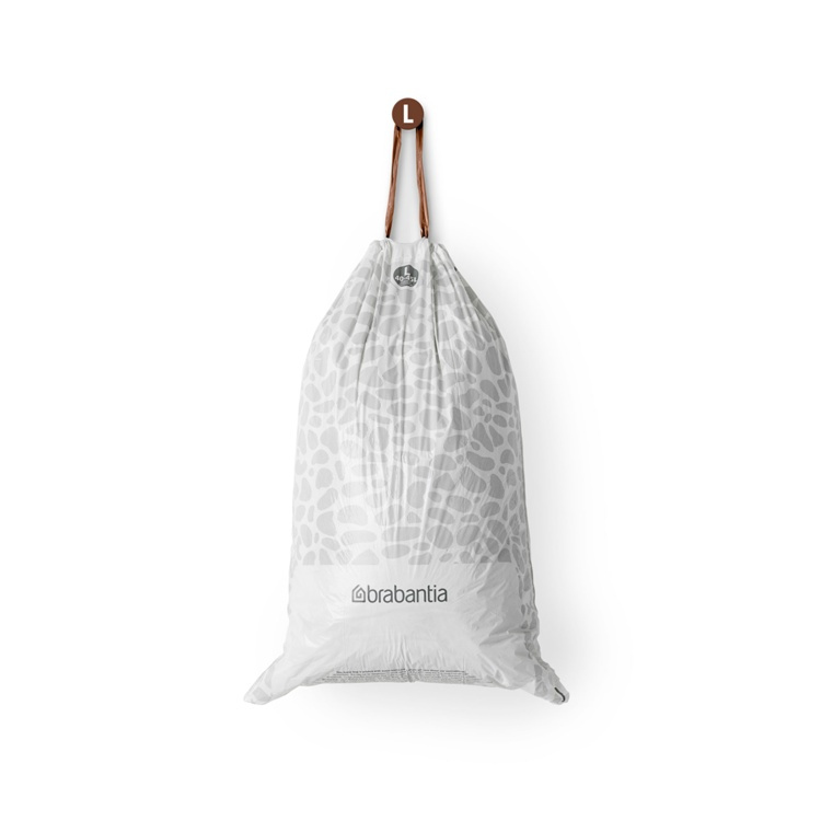 Caddy Liners, Extra strong, 40 - 45 L, Set of 20, BRABANTIA BIN LINERS CODE L, White in the group Storage / Cleaning and waste sorting / Waste sorting at SmartaSaker.se (42770)