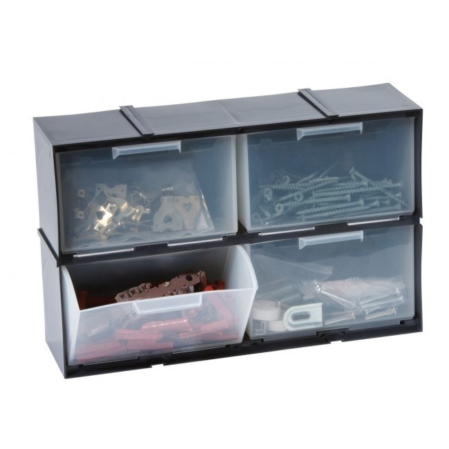 Cabinet with 4 tilting drawers, TILT DRAWER CABINET, 32,5 x 9 x H 20,8 cm, Garland in the group Storage / Storage room and garage at SmartaSaker.se (42786)