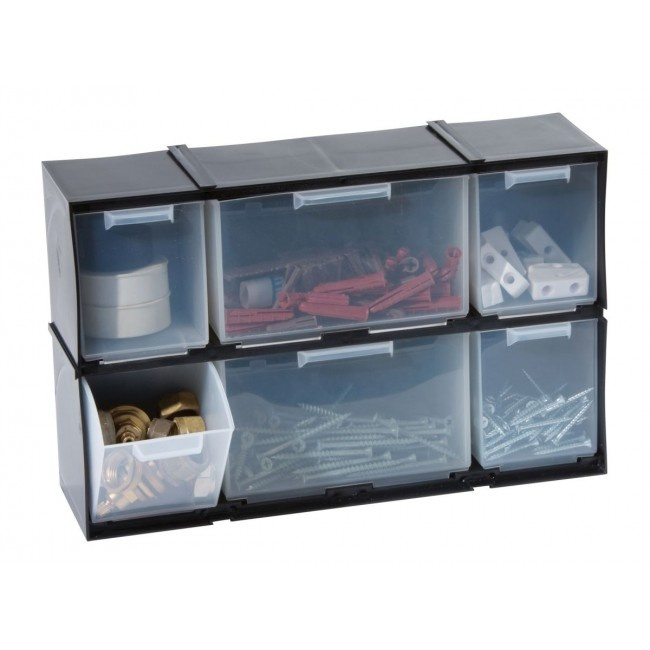 Cabinet with 6 tilting drawers, TILT DRAWER CABINET, 32,5 x 9 x H 20,8 cm, Garland in the group Storage / Storage room and garage at SmartaSaker.se (42788)