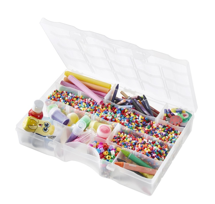 Box with lid, 19 Compartments, SMARTSTORE ORGANIZER LARGE, 38 x 27 x H7cm, Clear in the group Storage / Storage boxes / Mini organizers / Boxes at SmartaSaker.se (42792)
