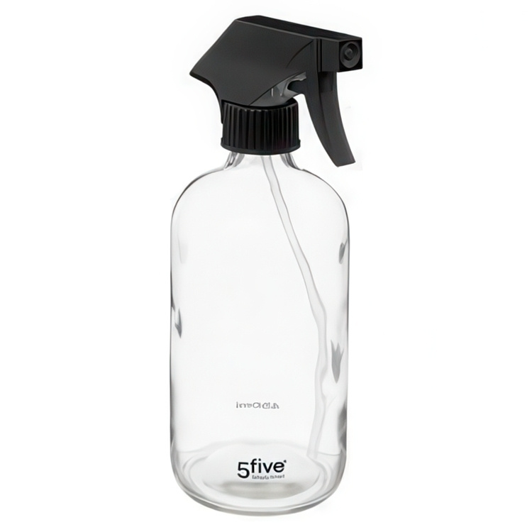 Spray bottle in Glass, 450 ml, VAPORISATEUR SPRAY, Ø 7,4 x H 21 cm, Clear Black in the group Storage at SmartaSaker.se (42796)