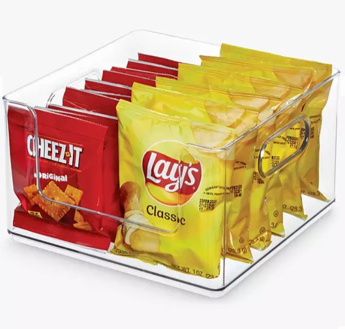 Pantry basket, THE HOME EDIT OPEN FRONT STACKING BIN, 25,4 x 25,4x H 15,2 cm, Transparent in the group Storage / Storage boxes at SmartaSaker.se (42803)